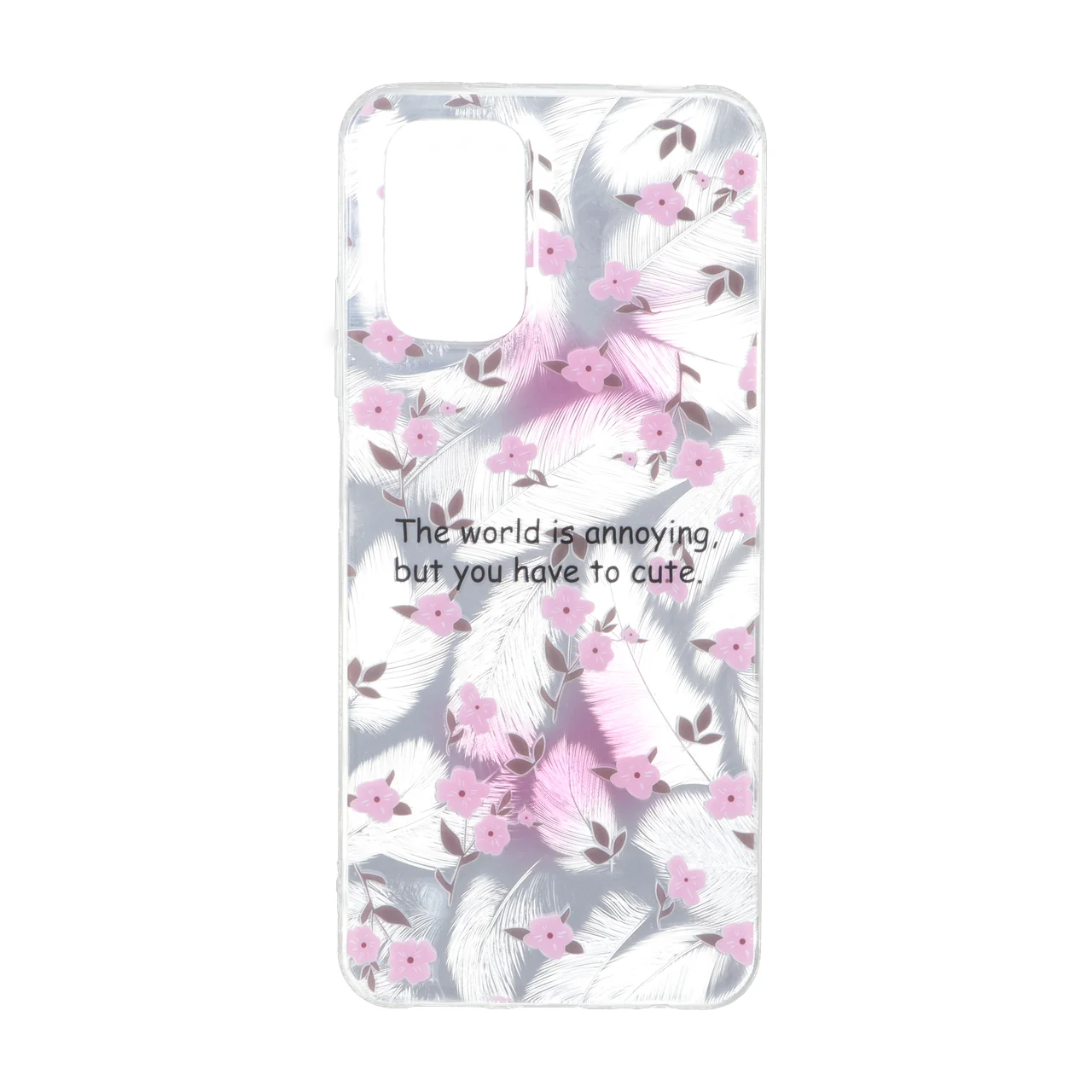 قاب اطلسی دور ژله ای طرح پر Xiaomi Redmi Note 10 4G / Redmi Note 10S / Poco M5S - کد 358
