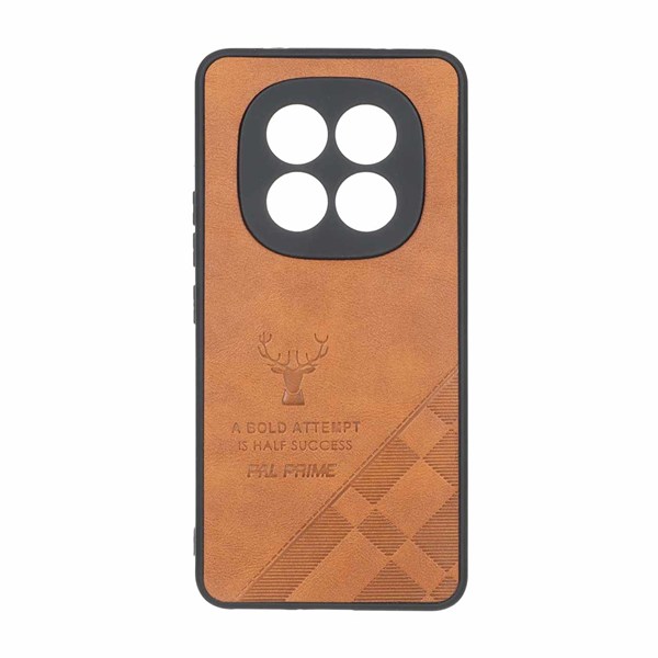 قاب طرح چرم گوزنی Pal Prime مدل Xiaomi Redmi Note 15 Pro 4G - عسلی