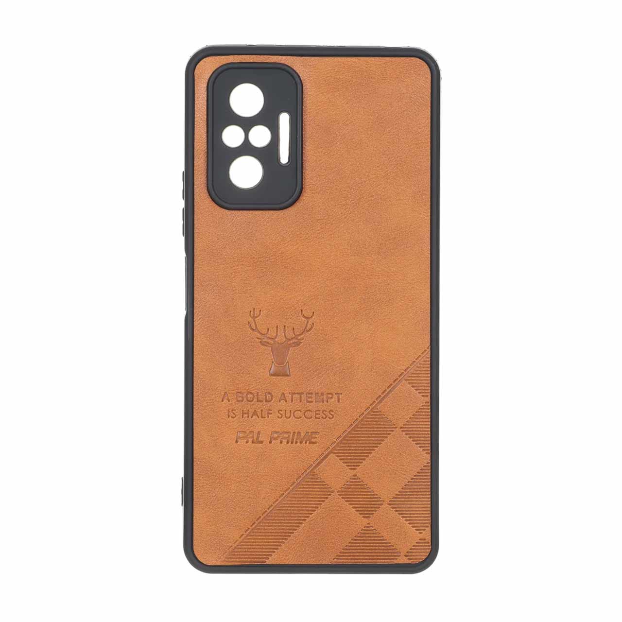قاب طرح چرم گوزنی Pal Prime مدل Xiaomi Redmi Note 10 Pro 4G / Redmi Note 10 Pro Max - عسلی