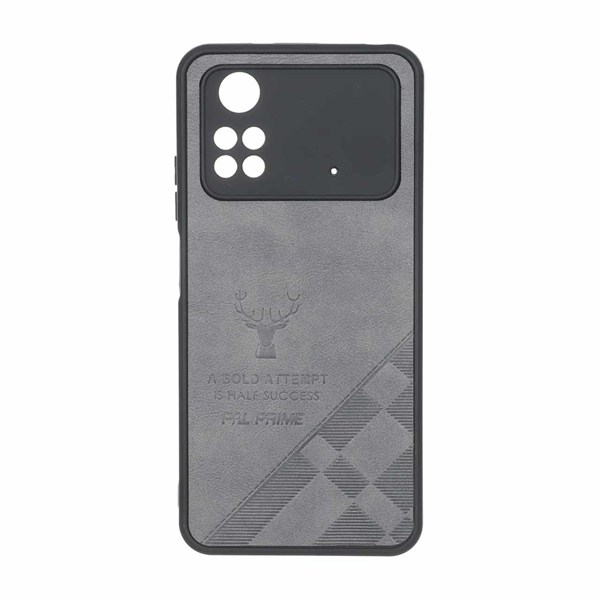 قاب طرح چرم گوزنی Pal Prime مدل Xiaomi Poco M4 Pro 4G - خاکستری