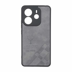 قاب طرح چرم گوزنی Pal Prime مدل Xiaomi Redmi Note 14 4G - خاکستری