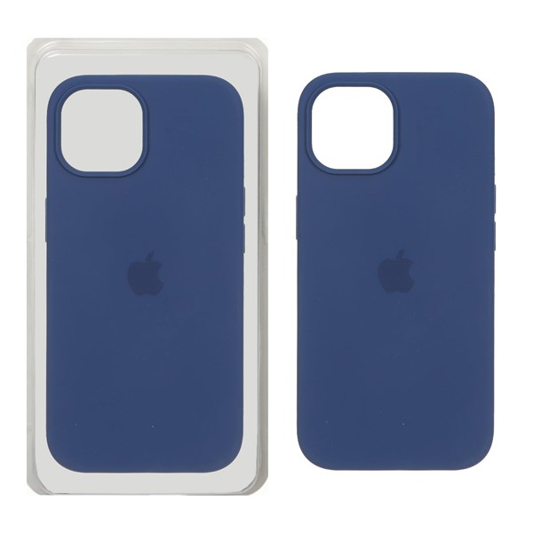 قاب سیلیکونی پاک کنی اورجینال Apple iPhone 15 - سرمه ای (پک اصلی)