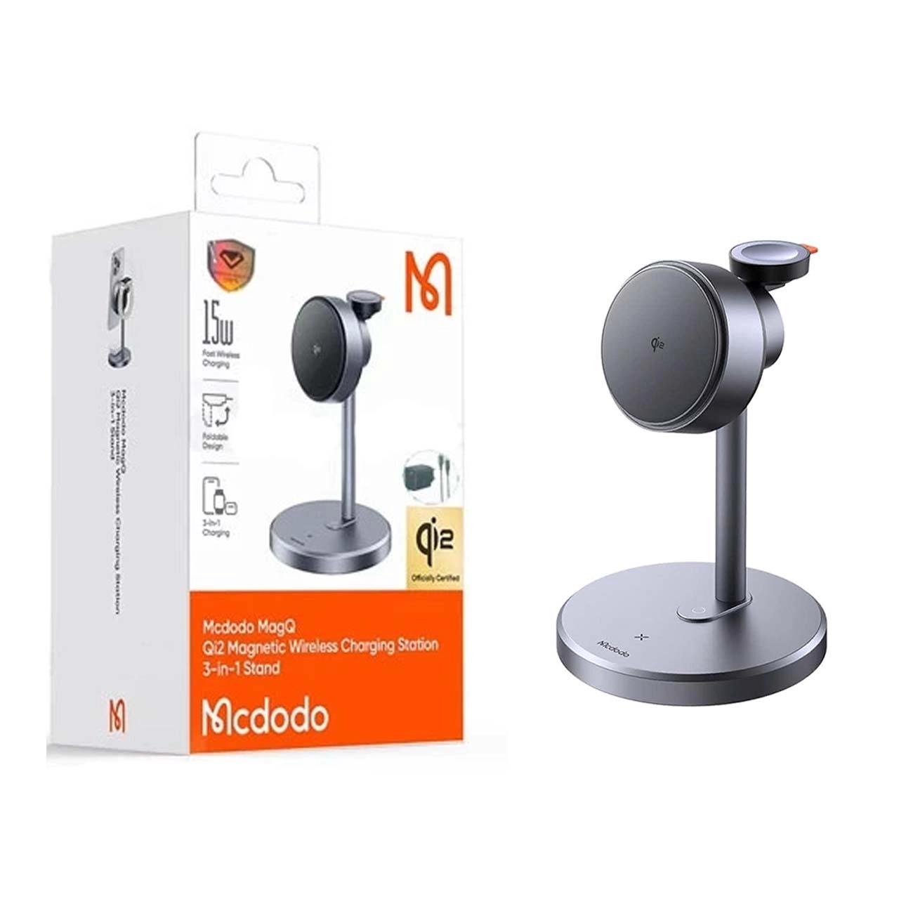 شارژر وایرلس سه کاره Mcdodo مدل CH-246 - مشکی (گارانتی متین)