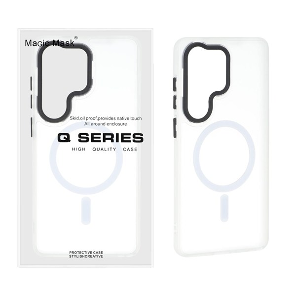 قاب اورجینال Magic Mask مات Magsafe بلک لنز Samsung Galaxy S26 Ultra - سفید (پک دار)