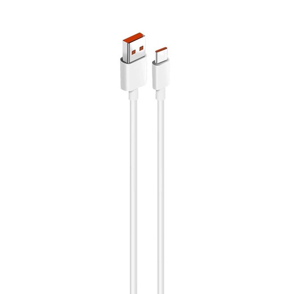 کابل شارژ Xiaomi Type-C - سفید - kZN (بدون پک)