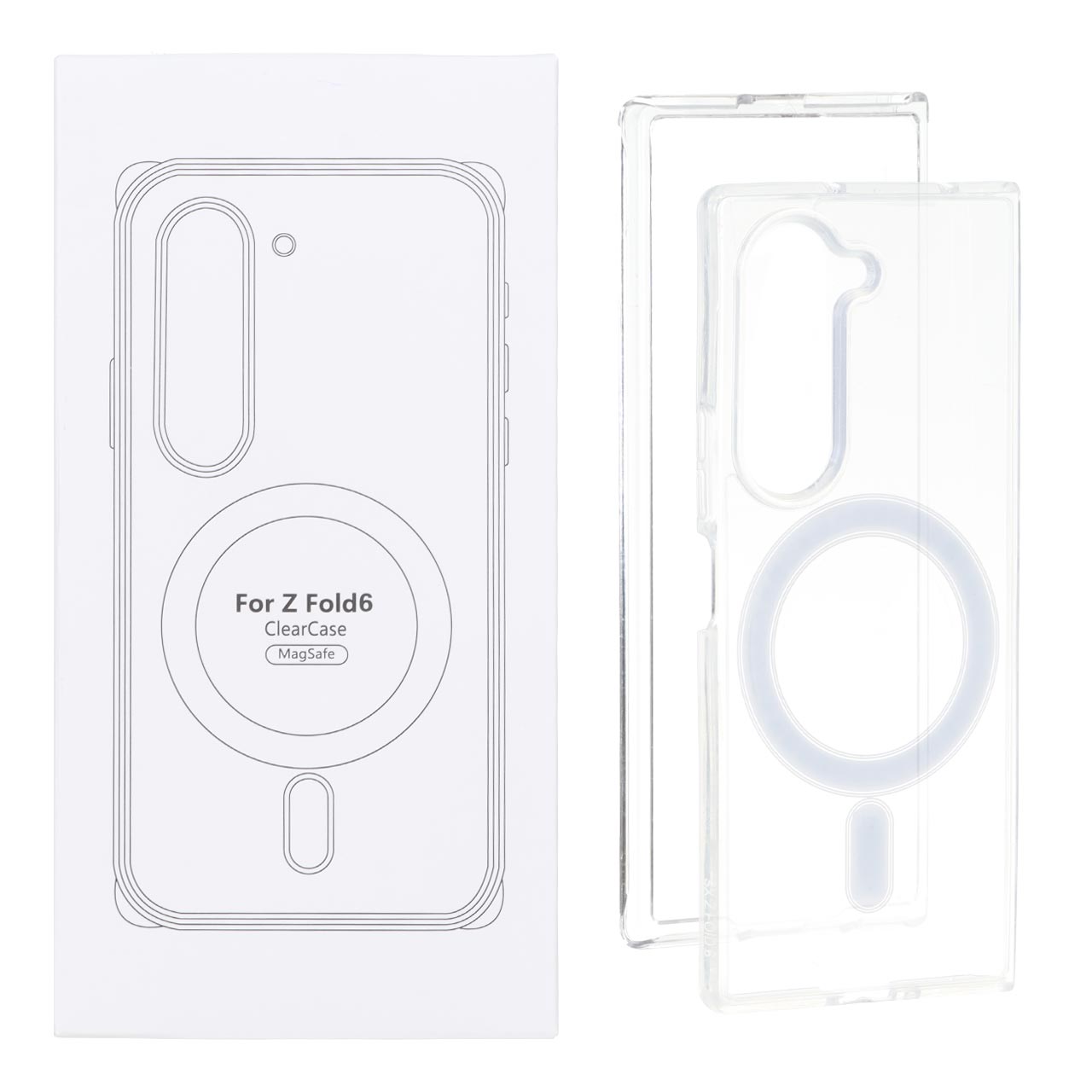 قاب شفاف Samsung Galaxy Z Fold 6 با قابلیت شارژ MagSafe (پک دار) - MPS