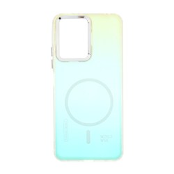 قاب هولوگرامی Trend Seaies طرح مگ سیف دو رنگ لنز کروم Xiaomi Redmi Note 12 4G - زرد سبز - MPS