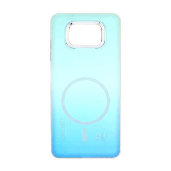 قاب هولوگرامی Trend Seaies طرح مگ سیف دو رنگ لنز کروم Xiaomi Poco X3 / Poco X3 Pro / Poco X3 NFC - سبز آبی - MPS