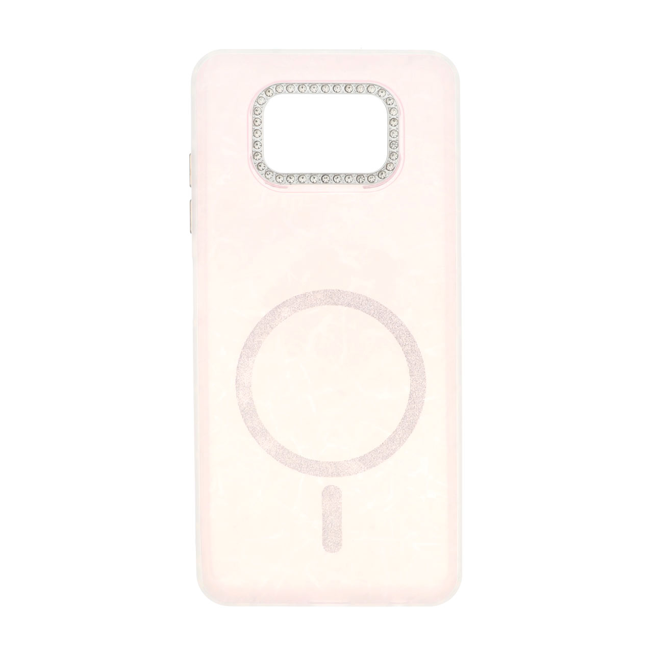 قاب ماربل طرح مگ سیف اکلیلی لنز نگین دار Xiaomi Poco X3 / Poco X3 Pro / Poco X3 NFC - صورتی - MPS