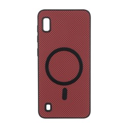 قاب شطرنجی طرح مگ سیف Magnet فلزی Samsung Galaxy A10 / M10 - قرمز