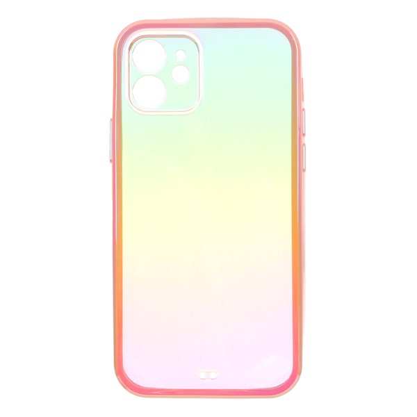 قاب هفت رنگ دور رنگی محافظ لنزدار Apple iPhone 12 - صورتی