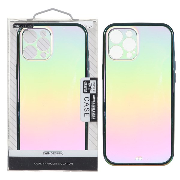 قاب هفت رنگ دور رنگی محافظ لنزدار Apple iPhone 12 Pro Max - سرمه ای (پک دار)