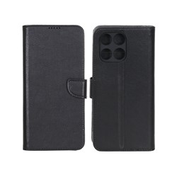 کیف چرمی موبایل مگنتی محافظ لنزدار KRF مدل Honor X5b / X5b Plus - مشکی