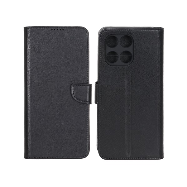 کیف چرمی موبایل مگنتی محافظ لنزدار KRF مدل Honor X5b / X5b Plus - مشکی