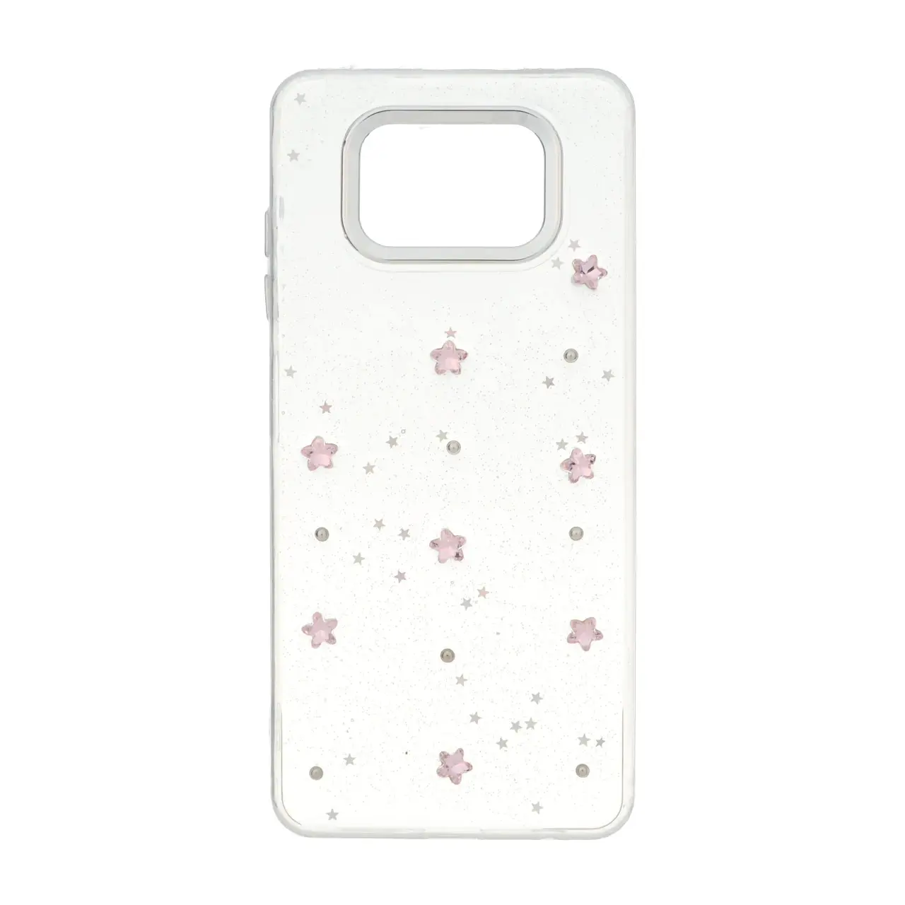 قاب رزینی اکلیلی طرح برجسته لنز سیلور Xiaomi Poco X3 / Poco X3 Pro / Poco X3 NFC - کد 110