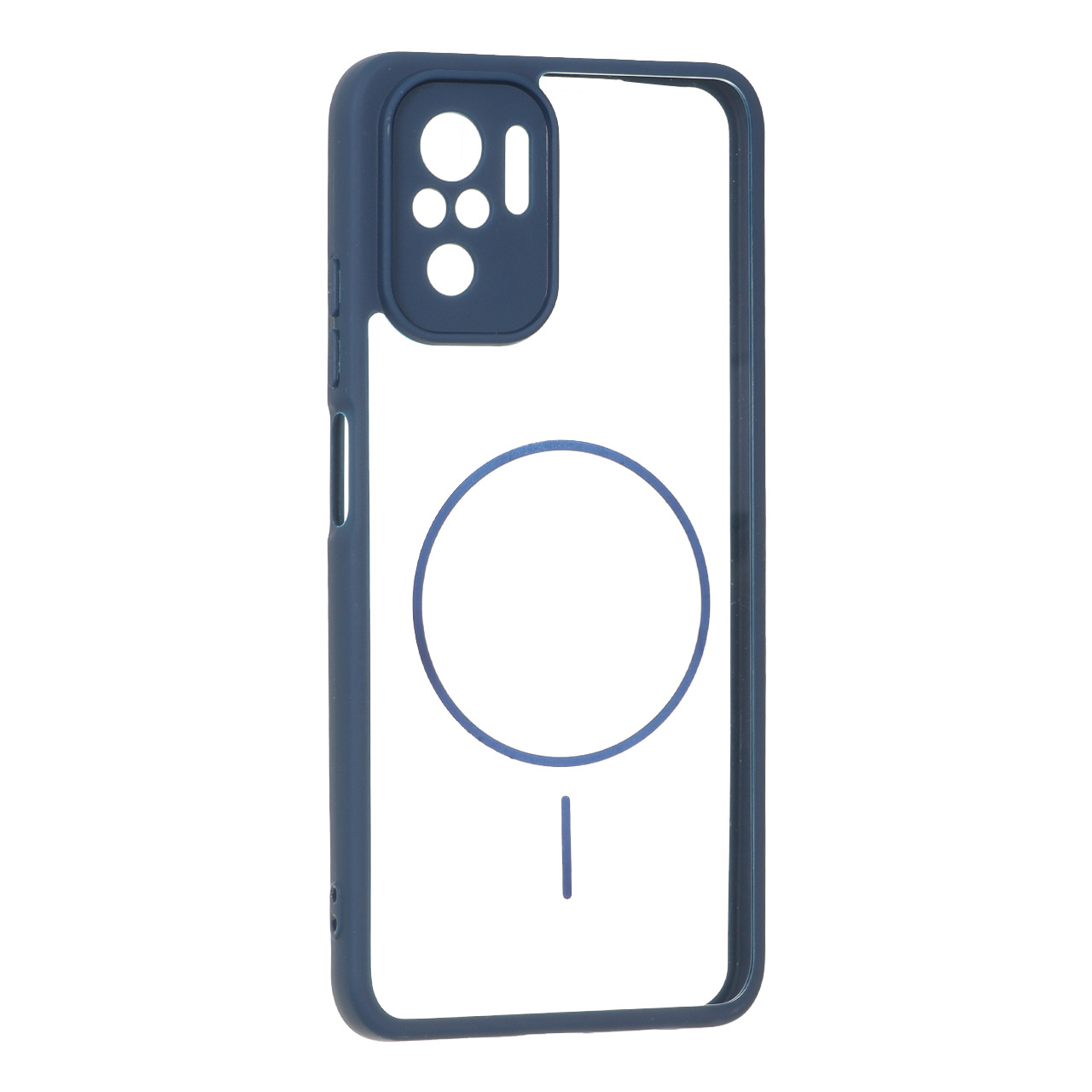 قاب پشت سخت شفاف محافظ لنزدار طرح مگ سیف دور رنگی Xiaomi Redmi Note 10 4G / Redmi Note 10S / Poco M5S - سرمه ای