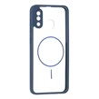 قاب پشت سخت شفاف محافظ لنزدار طرح مگ سیف دور رنگی Samsung Galaxy A30 / A20 - سرمه ای