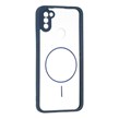 قاب پشت سخت شفاف محافظ لنزدار طرح مگ سیف دور رنگی Samsung Galaxy A11 / M11 - سرمه ای