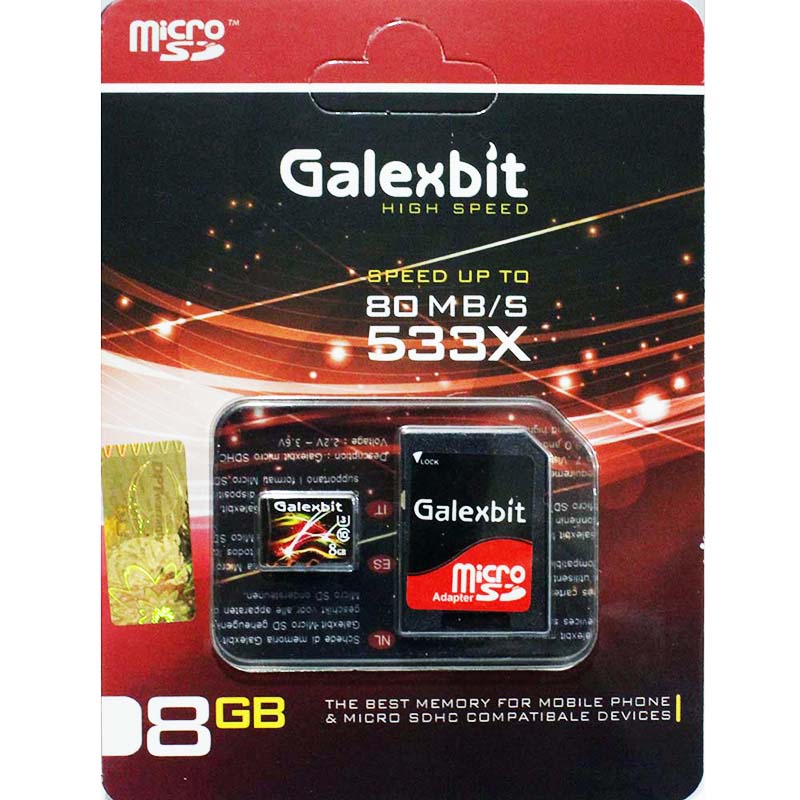 رم میکرو 8 گیگ گلکس بیت Galexbit U1 80MB/s + خشاب