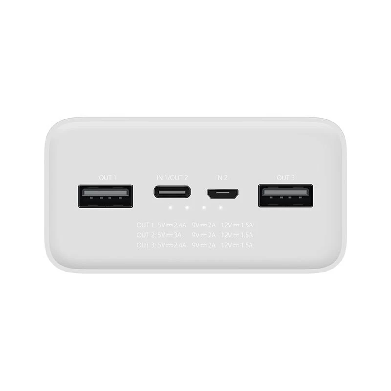 پاوربانک فست شارژ Xiaomi 30000mAh مدل PB3018ZM 18W - سفید - (گارانتی 6 ماهه شرکتی)