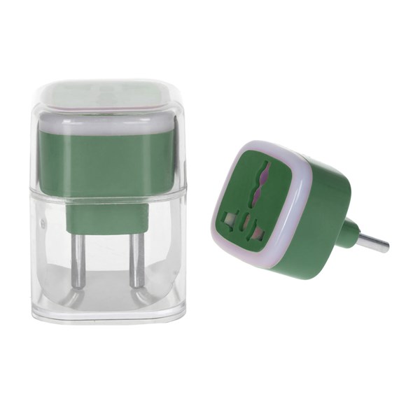 تبدیل برق 3 به 2 مدل M-03 - سبز تیره - MMS - (RGB)