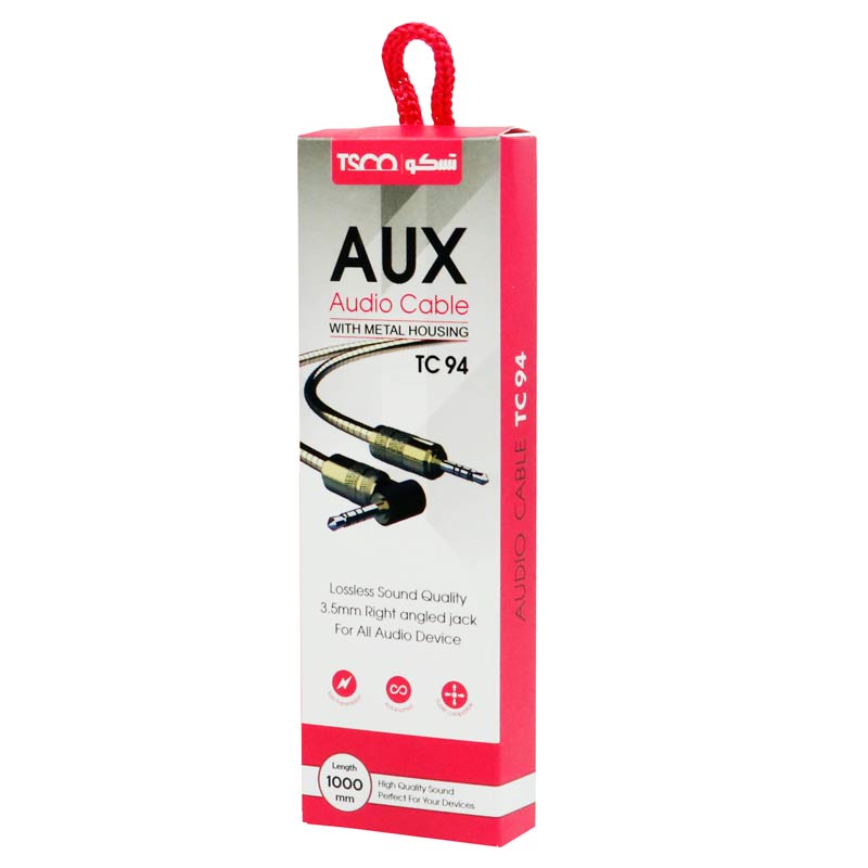 کابل AUX تسکو TC 94 یکسر L طول 1 متر