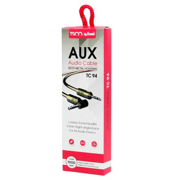 کابل AUX تسکو TC 94 یکسر L طول 1 متر