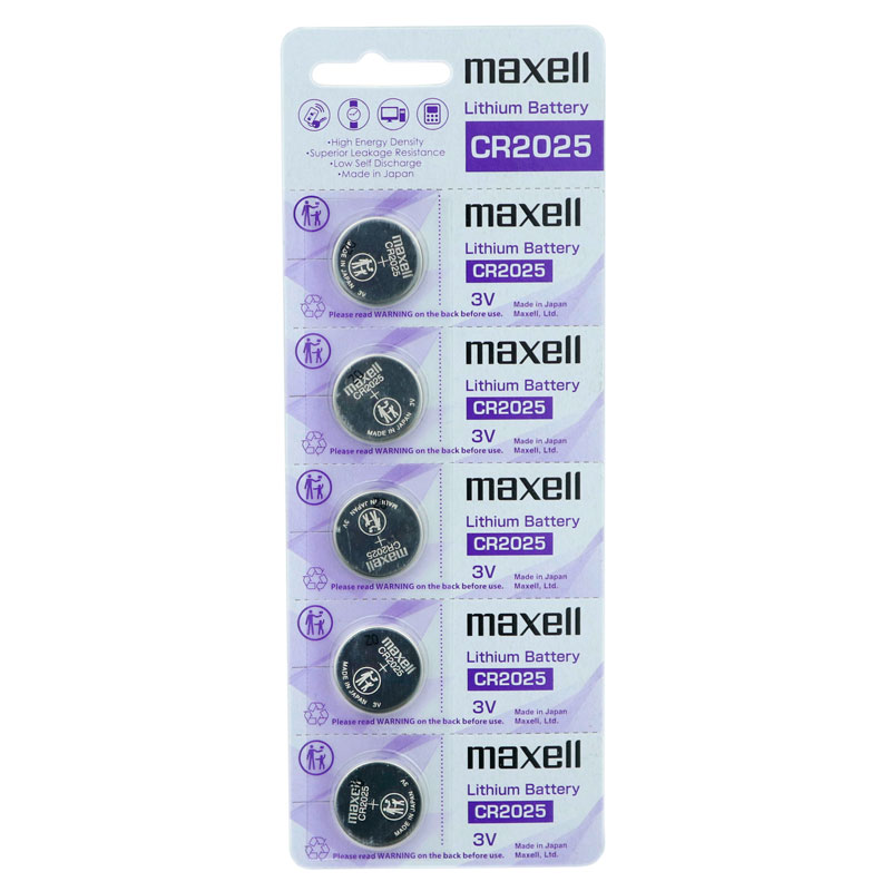 باتری سکه ای Maxell Lithium CR2025 بسته 5 عددی