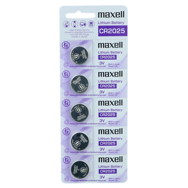 باتری سکه ای Maxell Lithium CR2025 بسته 5 عددی