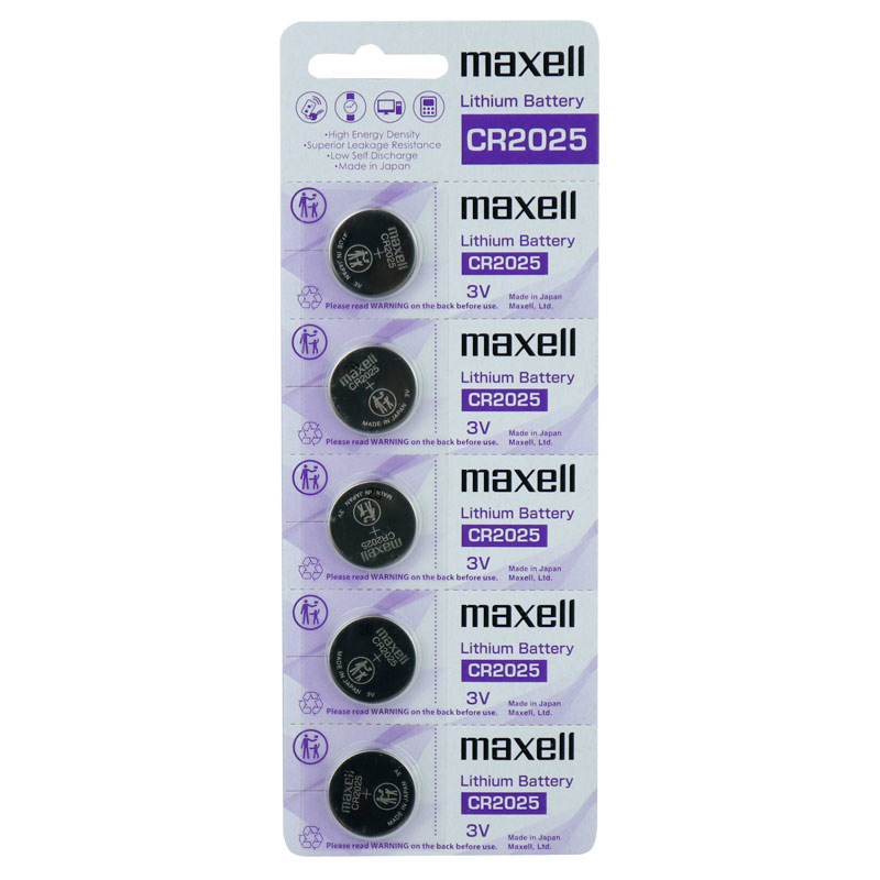 باتری سکه ای Maxell Lithium CR2025 بسته 5 عددی