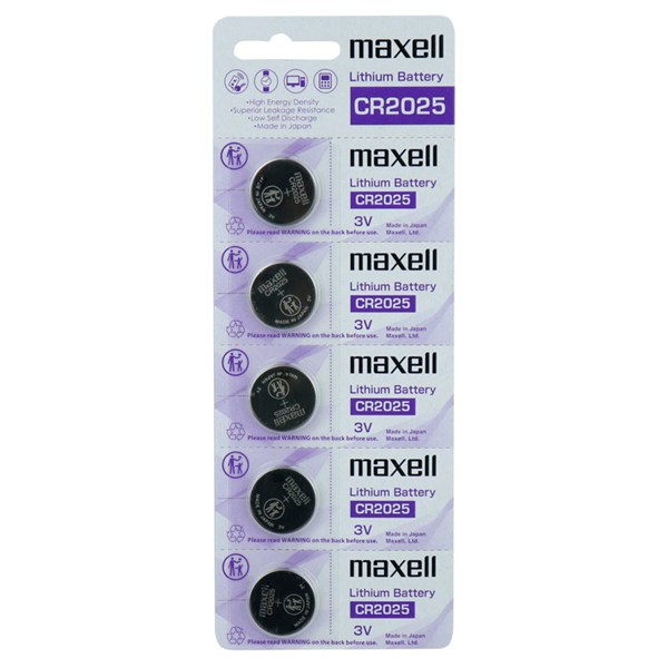 باتری سکه ای Maxell Lithium CR2025 بسته 5 عددی