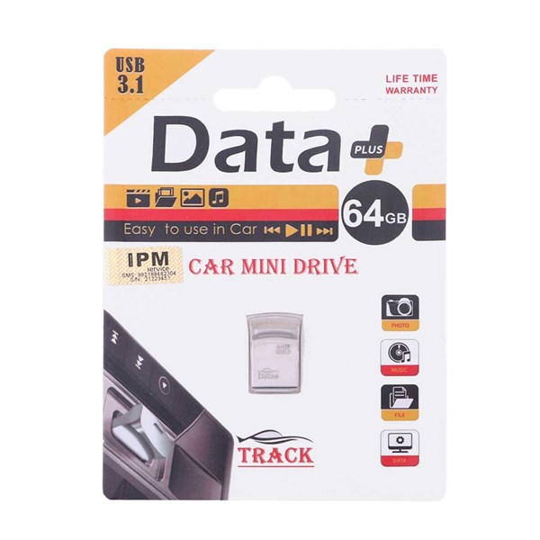 فلش مموری Data Plus USB3.1 مدل Track ظرفیت 64GB - نقره ای (گارانتی مادام العمر IPM)