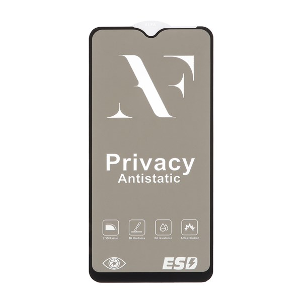 محافظ صفحه نمایش شیشه ای Samsung A10 / A10S / M10 / M20 / M01S - Full Cover Privacy - مشکی