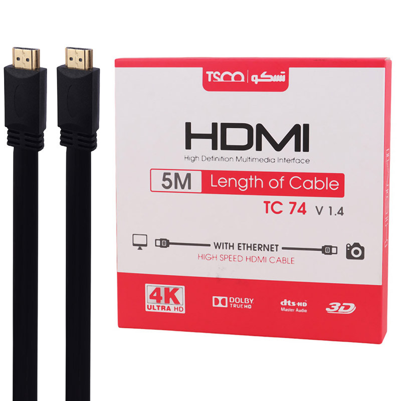 کابل HDMI 4K تسکو TC-74 3D طول 5 متر