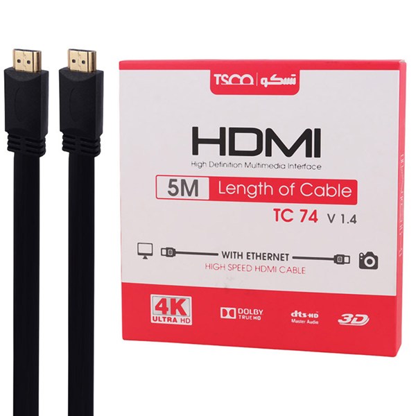 کابل HDMI 4K تسکو TC-74 3D طول 5 متر