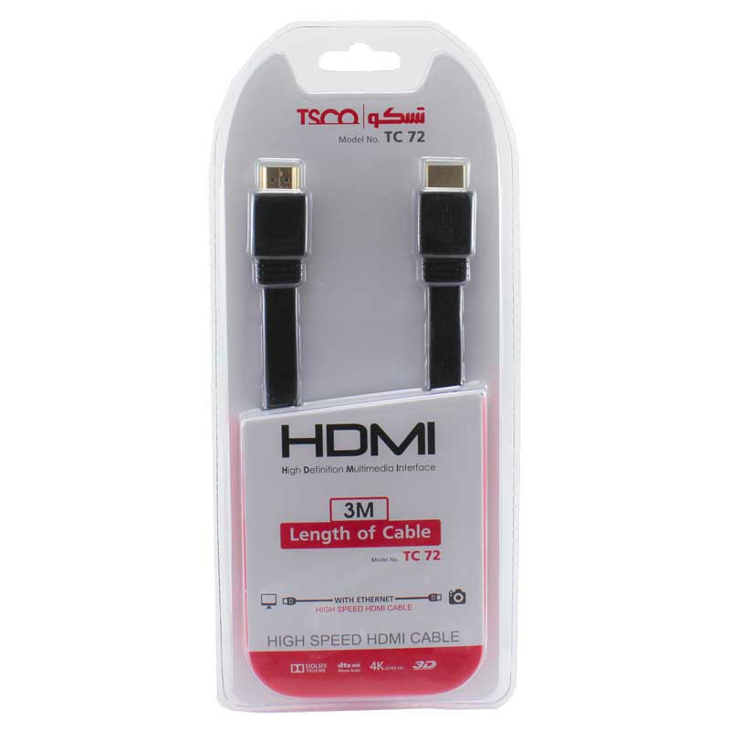کابل HDMI 4K تسکو TC 72 طول 3 متر
