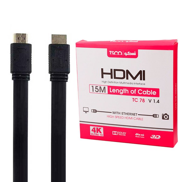 کابل HDMI 4K تسکو TC 78 طول 15 متر