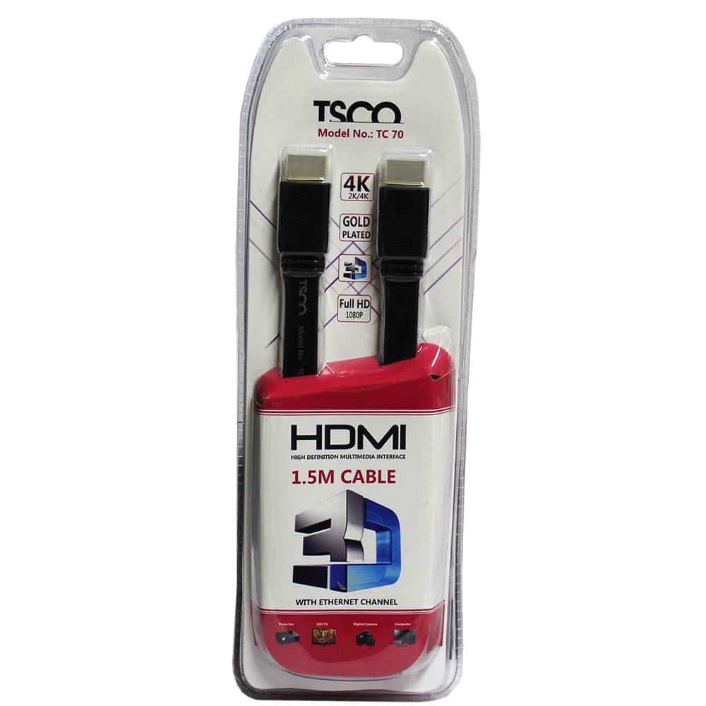 کابل HDMI 4K تسکو TC-70 طول 1.5 متر