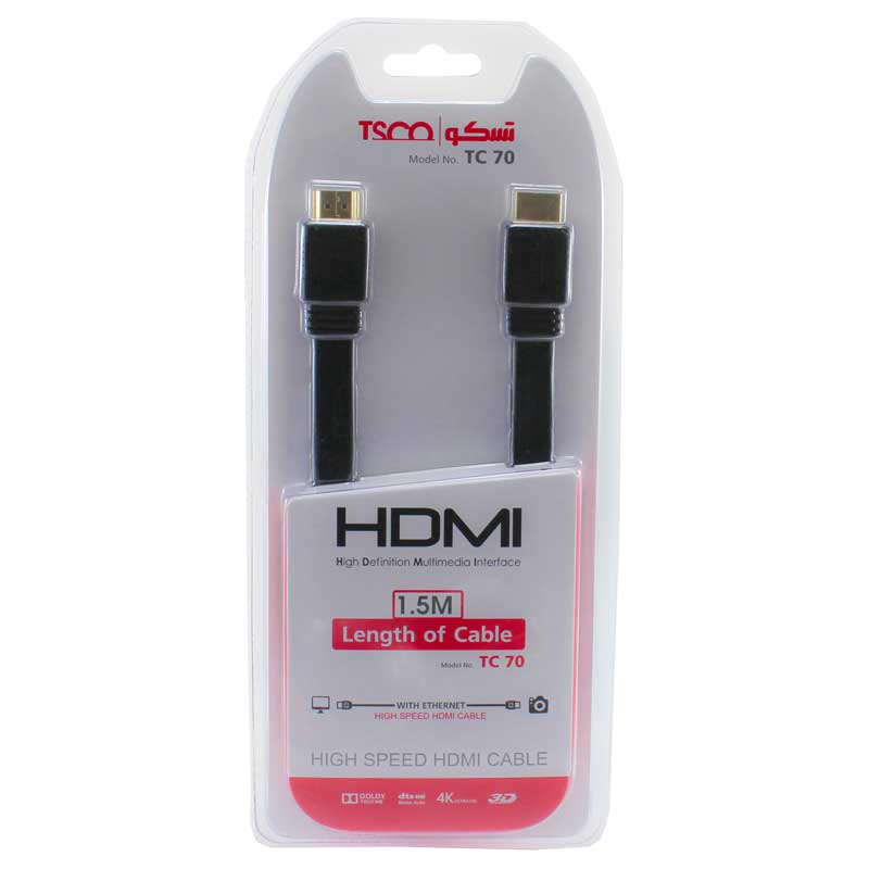 کابل HDMI 4K تسکو TC-70 طول 1.5 متر
