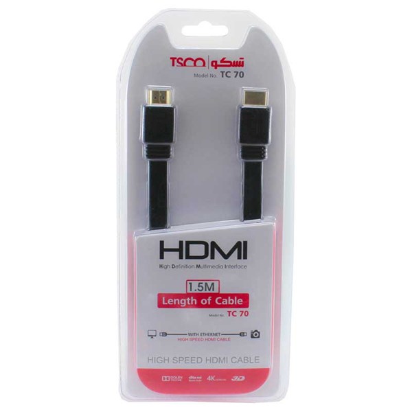 کابل HDMI 4K تسکو TC-70 طول 1.5 متر