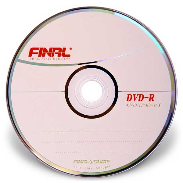 دی وی دی خام فینال ظرفیت 4.7 گیگابایت بسته 50 عددی