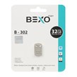 فلش مموری BEXO USB2.0 مدل B-302 ظرفیت 32GB - نقره ای (گارانتی داده پردازی آواتک)