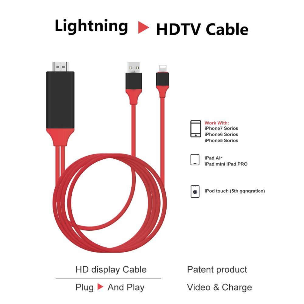 کابل تبدیل Lightning به HDMI طول 2 متر