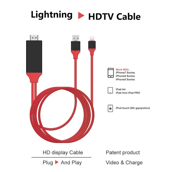 کابل تبدیل Lightning به HDMI طول 2 متر
