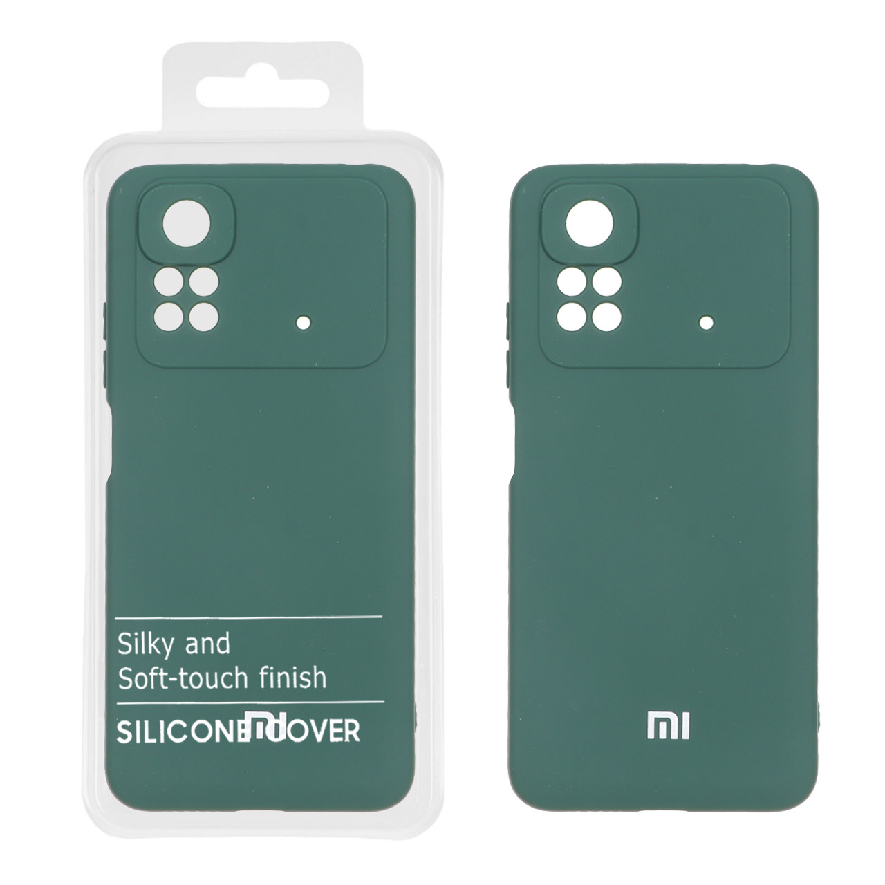 قاب نیو سیلیکون محافظ لنزدار RFF مدل Xiaomi Poco M4 Pro 4G - سبز (پک دار)