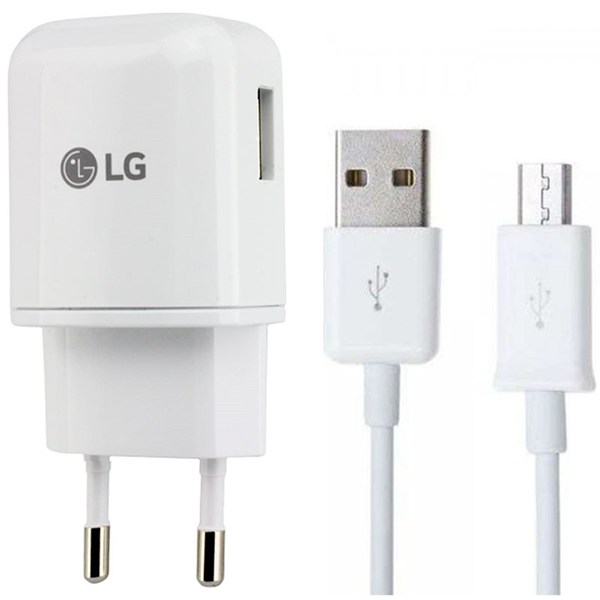 شارژر دیواری LG G3/G4/G5 پکدار + کابل میکرو یو اس بی
