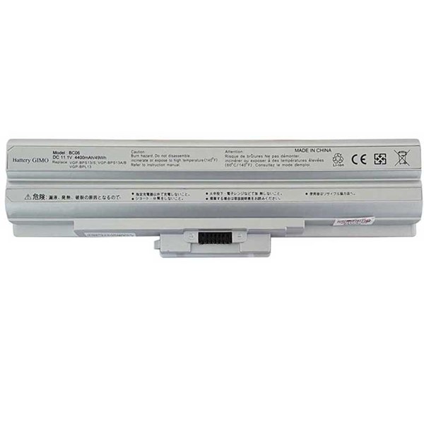 باتری لپ تاپ سونی SONY BPS13-6Cell نقره ای