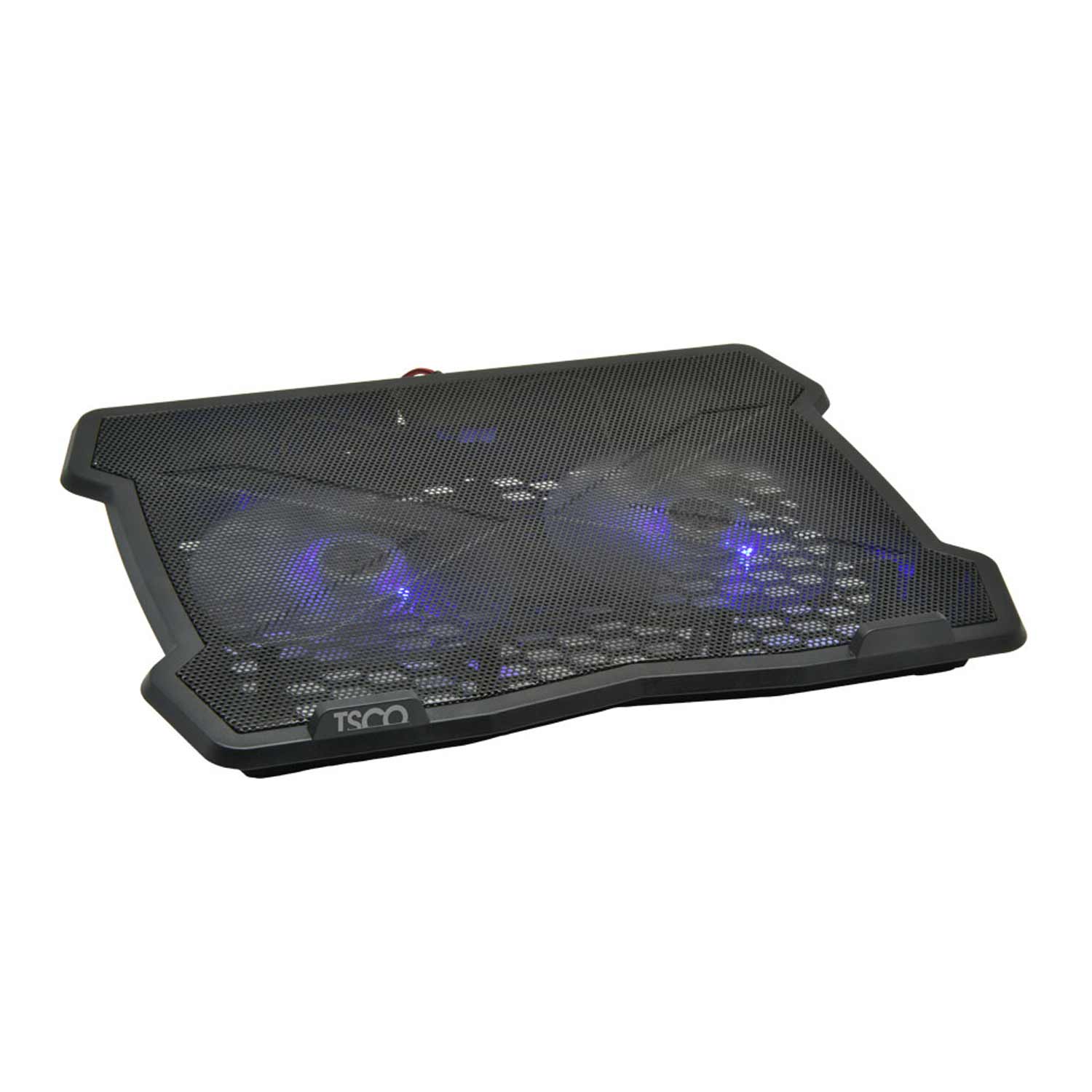 پایه خنک کننده (کول پد) لپ تاپ 15.6 اینچی دو فن ال ای دی دار TSCO مدل TCLP 3099 با قابلیت تنظیم ارتفاع
