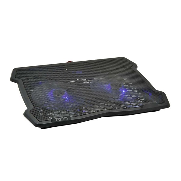 پایه خنک کننده (کول پد) لپ تاپ 15.6 اینچی دو فن ال ای دی دار TSCO مدل TCLP 3099 با قابلیت تنظیم ارتفاع