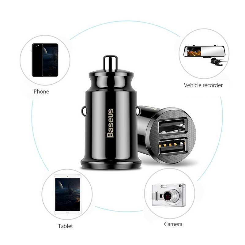 شارژر فندکی Baseus Grain CCALL-ML 3.1A